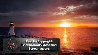 Free No Copyright Light House Ocean Sunset Ambient Screensaver for Prayer, Meditation, Study & Sleep