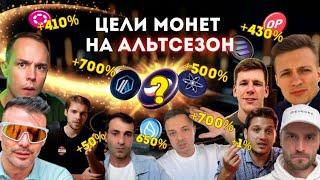 ТОП Альткоины с Целями от Рафаэля, Пифагора, Франциско, Ридвана, Криптус, Разумного и др