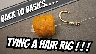 Match Fishing Basics - How To Tie A Hair Rig - Tying A Basic Knotless Knot Hair Rig