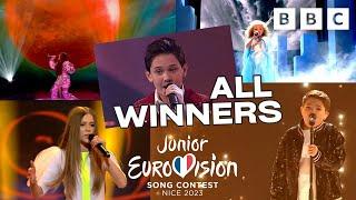 All 21 Junior Eurovision WINNERS Compilation - Junior Eurovision 2023 | CBBC