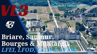 VL3 Evolution Aircraft : flight over the Loire Valley famous Chateaux, vineyards and small villages