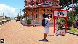 Hua Hin Thailand Travel 2020 | Hua Hin Train Station Street Walk | Thailand 4K