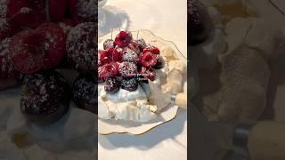 let‘s make cherry pavlova ָ࣪ ۰₊˚#aesthetic #baking #cherry #shorts #satisfying #lifestyle #recipe