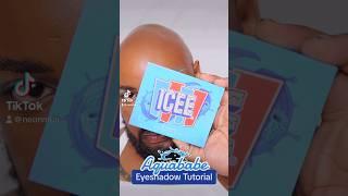Take a deep dive with me 🪼 #makeuptutorial #bluemakeup #graphicmakeup