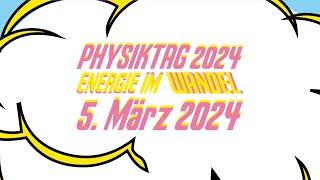 Rostocker Physiktag 2024 - "Energie im Wandel" - Prof. Dr.-Ing. Bert Buchholz