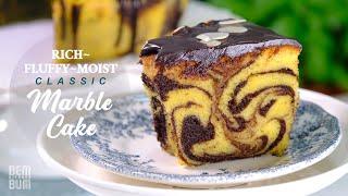 Rich Tender Moist Classic Marble Cake. A Childhood Classic Cake to Accompany Your Tea or Coffee!