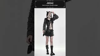 Priscilla Gothic Apocalyptic Decadent Black/Grey Shredded Cardigan Top - JW242