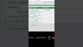 How to use trim and proper formula #exceltips #excel #mexcel