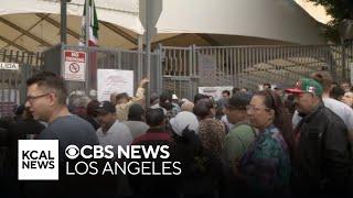 Hundreds gather outside of LA's Mexican Consulate to cast vote in country's presidential election