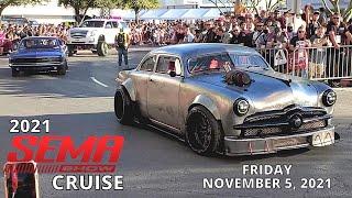 SEMA Cruise 2021 - Highlights Of Awesome Cars And Trucks Leaving The 2021 SEMA Show Las Vegas