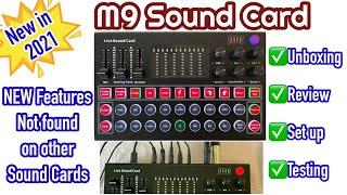 NEW 2021 M9 Sound Card -REVIEW,SET UP & TESTING.NEW Features  not found on other sound cards-ENGLISH