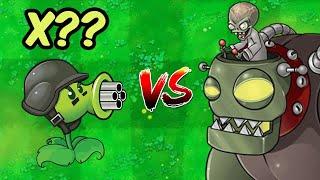 PVZ 1 Challenge - How Many Gatling Pea We Need To One Shot Dr.Zomboss ?