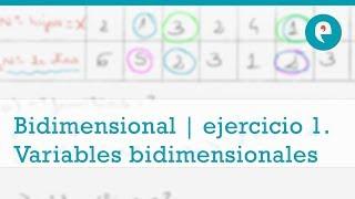 Estadística bidimensional | ejercicio 1. Interpretación de una variable bidimensional