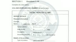 Total Health Clinic  , ielts , listening _ CAMBRIDGE 14 TEST 2 IELTS LISTENING #ieltslistening #exam