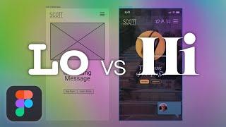 What is Low Fidelity Wireframes vs High Fidelity Wireframes in Figma