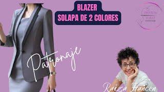 BLAZER SOLAPA DE 2 COLORES. PATRONAJE