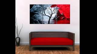 Modern Abstract Painting Wall Decor Landscape Canvas Wall Art 3 Piece