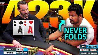 Santhosh Can Have ANYTHING Against Aces In This 423K Pot