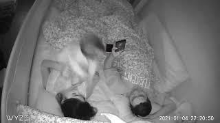 baby monitor captures baby having fun before bedtime