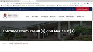 Result OUT | NFSU | MSc. Forensic Multimedia | Entrance Exam result