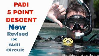 5 Point Descent Scuba Diving over a Sensitive Bottom - PADI IDC Skills Circuit • Divemaster Skills