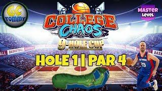 Master, QR Hole 1 - Par 4, EAGLE - College Chaos 9-hole cup, *Golf Clash Guide*