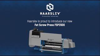 The new Haarslev Fat Screw Press FSP3500