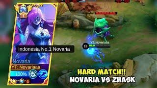 HARD MATCH!! TOP GLOBAL NOVARIA VS TOP GLOBAL ZHASK WHO WILL WIN?? | TOP 1 NOVARIA BUILD & EMBLEM