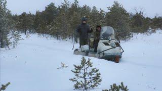 Зимняя рыбалка на таёжном озере.