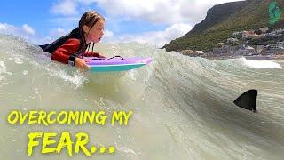 Ella faces her FEAR of BODYBOARDING in GREAT WHITE SHARK hotspot.