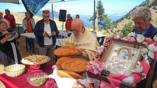 Στο ξωκλήσι της Αγίας Βλαχέρνας για το ετήσιο πανηγυράκι, με φόντο την καθηλωτική Χελιδόνα (7.7.24)