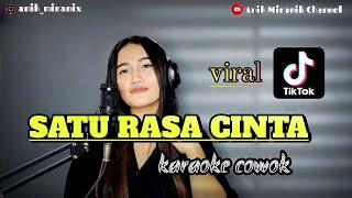 SATU RASA CINTA - (viral tik tok) karaoke cowok duet dangdut koplo