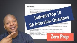 Real Answers to Indeed's Top 10 Business Analysis Interview Questions