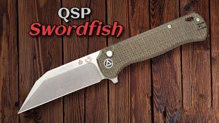 NEW Button Lock Flipper Knife!  QSP Swordfish - Smooth & Fidgety!