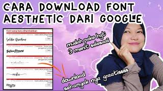 CARA DOWNLOAD FONT DARI GOOGLE || Simpel bgt gak pake ribeet #fonts #dafont.com