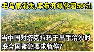 毛烏素沙漠消失，庫布齊沙漠綠化超50%！當中國對塔克拉瑪幹出手治沙時，聯合國緊急出面叫停？沙漠消失，會出大事！