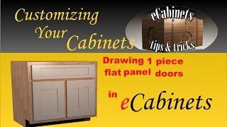 Drawing a 1 piece flat panel door in eCabinets