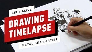 Metal Gear Artist Yoji Shinkawa Drawing Timelapse (Left Alive)