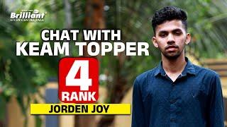 KEAM 2024 | 4th Rank Holder | Jorden Joy | Chat with KEAM Topper