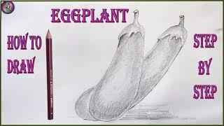 How to draw Eggplant step by step by Camart, eggplant