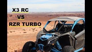 Can am X3 RC vs Polaris RZR Turbo : White wash Sand dunes MOAB