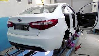 KIA Rio. Вытяжка кузова. Наборка.  Неприятность((    #косячник