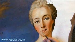 Art Reproduction (Nattier - Portrait of a Lady) Hand-Painted Step by Step