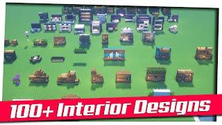 Minecraft - 100+ Interior Decoration Ideas and Designs! [Inspiration & Tips] World Download!