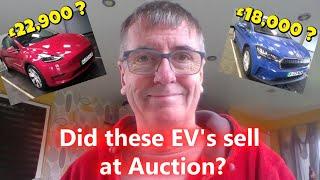 Electric Vehicle Auction Results in the UK - Watch to see if they sold! - EV Weekly Sales Update
