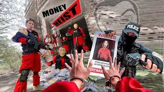 PARKOUR VS MONEY HEIST:Money Heist breaks into police base to rescue bad guy & Steal Gold | Epic POV