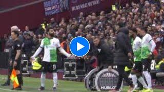 Jurgen Klopp & Mohamed Salah Argument vs Westham United vs Liverpool | Jurgen Klopp & Salah