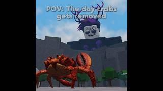 POV: The day crabs gets removed #roblox #thestrongestbattlegrounds #saitamabattlegrounds