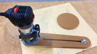 How to Make a Circle Cutting Jig for  Router . Adjustable Circle Cutting Jig