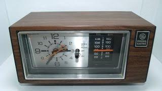 General Electric GE Dial Alarm Clock AM/FM Radio Retro Model 7-4550D Vintage